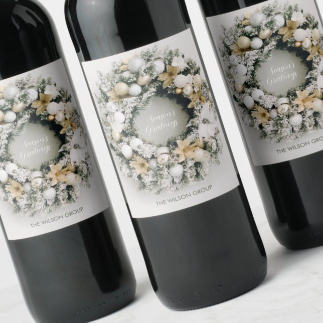 Chic Gräs: märkning för krans i Vin Vinflaska Etikett (Skapare uppladdad)