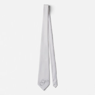 Chic Grått Anpassningsbar Initial monogrammed Gråt Slips