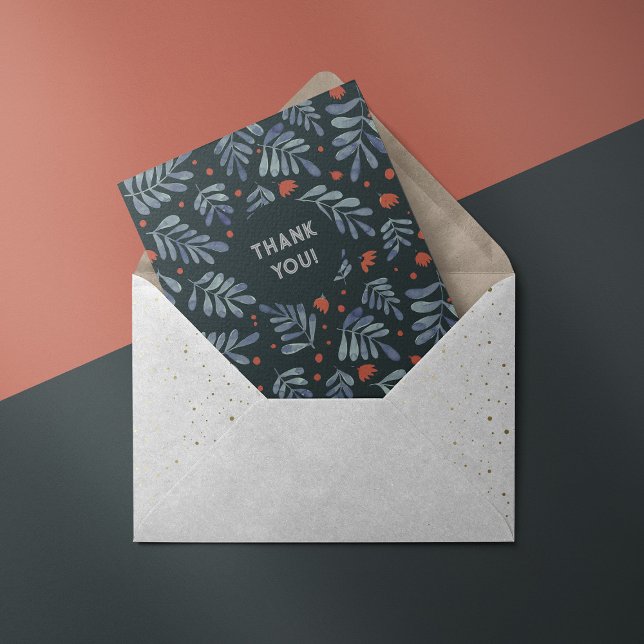 Chic grått grenar - tackkort julkort (Skapare uppladdad)