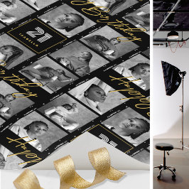Chic Grattis på födelsedagen fotofilmsremsan Black Presentpapper