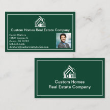 Chic Green White Real Estate Company Realtor Photo