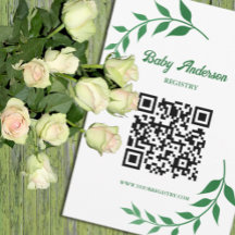 Chic Greenery Baby Shower-önskelista