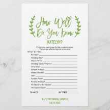 Chic Greenery hur bra vet du att Bride Game?