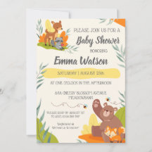 Chic Greenery Woodland Animals Baby Shower Forest