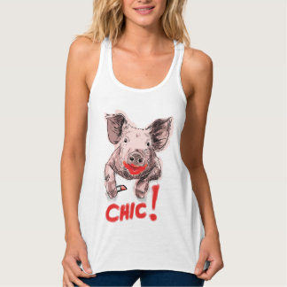 Chic gris - kvinnor linne med racerback