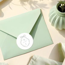 Chic Grönt Hand plockade Bow & Ribbon Monogram Vap