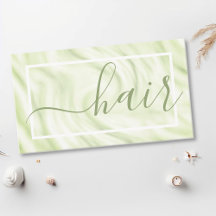 Chic Grönt Vit Kalligrafi Namn Namnteckning Hair