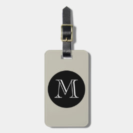 CHIC GROUPON LUGGAGE TAG_547 SAND/BLACK/MONOGRAM BAGAGEBRICKA