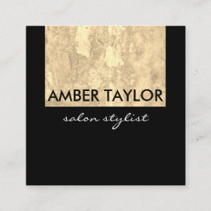 Chic Grunge Black Two Tone Fyrkantigt Visitkort