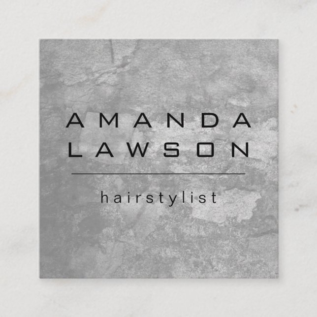 Chic Grunge Grått (möte) Tidsbeställning Kort (Framsida)