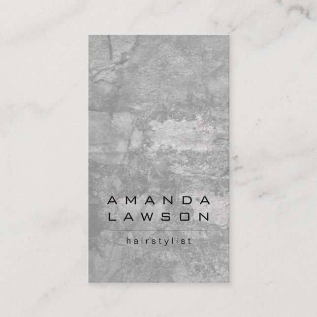 Chic Grunge Grått (möte) Tidsbeställning Kort (Framsida)