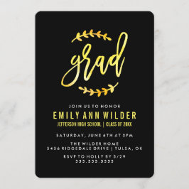 Chic Gul Akvarell | Examenfest Inbjudningar