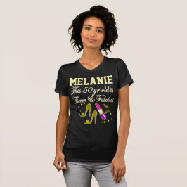 CHIC GULD 50:E BIRTHDAY DIVA PERSONLIG TSHIRT T-SHIRT