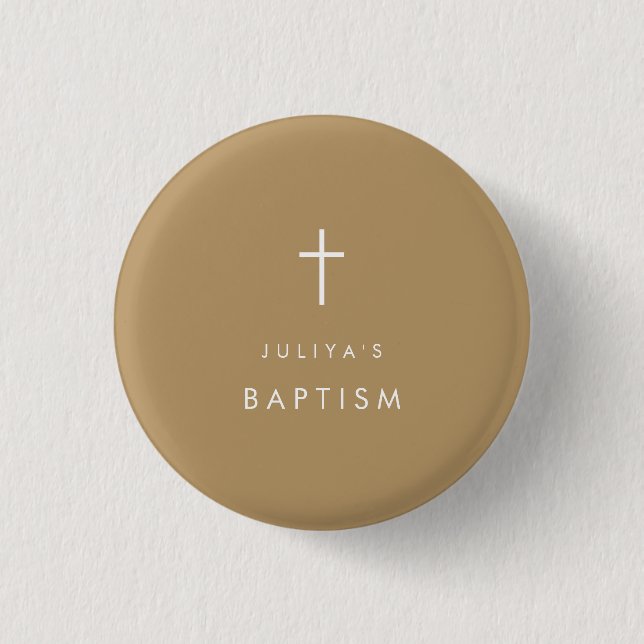 Chic Guld Baptism Knapp (Framsida)