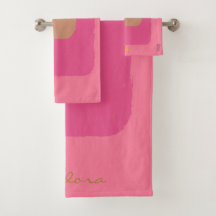 Chic Guld Beige Rosa Orange Abstrakt för 