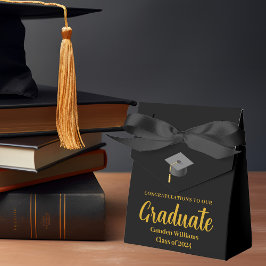 Chic Guld Black Personlig Studentfest Presentaskar