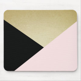 Chic Guld Black Rosa Abstrakt Mönster Mouse Pad Musmatta