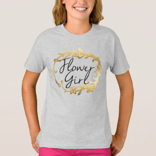 Chic guld- blom- brudtärna tee