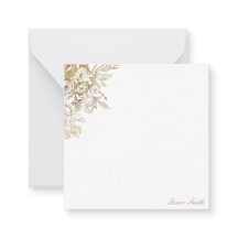 Chic Guld Blommigt Personlig