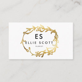 Chic Guld Blommigt Ram | Fetstiskt företag Visitkort
