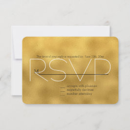 Chic guld blommor RSVP OSA Kort