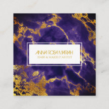 *~* Chic Guld Blue Marble Girly Hair Makeup