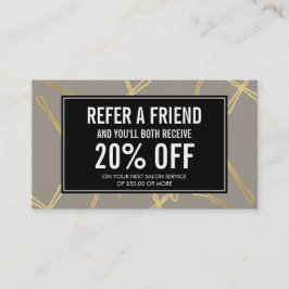 Chic Guld Bobby Stift Hair Salon Grått-referenskor Rabattkort