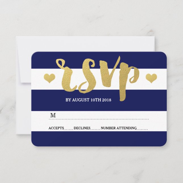 Chic Guld | Bold Blue Rand OSA kort (Framsida)