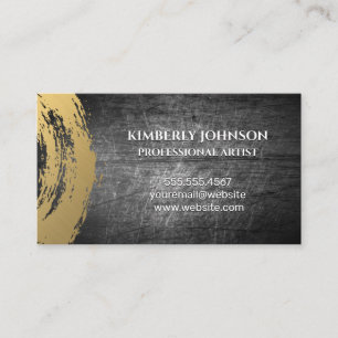 chic guld borstat skrapad metall visitkort