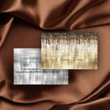 Chic guld brunborst, glitter monogram