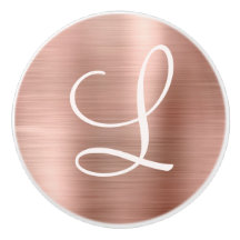 Chic Guld Brushed Metall Rosa Monogram