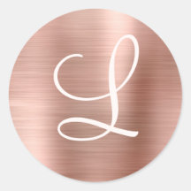 Chic Guld Brushed Metall Rosa Monogram