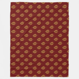 Chic Guld Burgundy Red Löv Boho Throw Blanket Fleecefilt