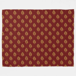 Chic Guld Burgundy Red Löv Boho Throw Blanket Fleecefilt