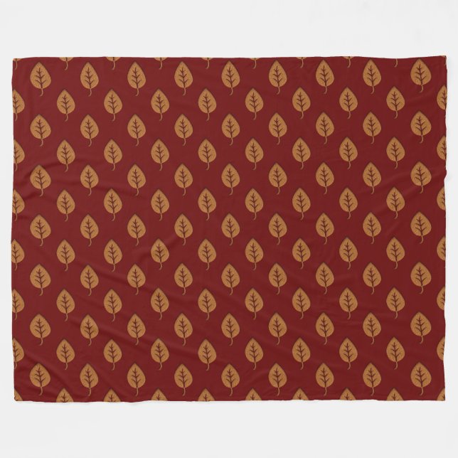 Chic Guld Burgundy Red Löv Boho Throw Blanket Fleecefilt (Framsidan (Horisontell))