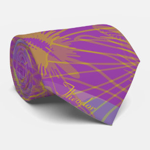 Chic Guld Butterfly Aqua Violet Background Slips