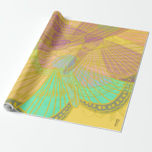 Chic Guld Butterfly Gult Orange Presentpapper