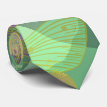 Chic Guld Butterfly Pistachio Violet Mönster