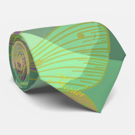 Chic Guld Butterfly Pistachio Violet Mönster Slips