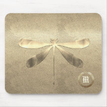 Chic Guld Dragonfly Monogrammed