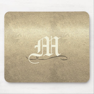 Chic Guld Elegant Lägg till monogram Musmatta