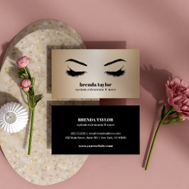 Chic Guld Eyelash Brow pub professionell Visitkort