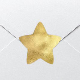 Chic Guld Faux Foil Star Stickers Stjärnformat Klistermärke