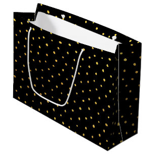 Chic Guld Foil Dots Elegant Large Black