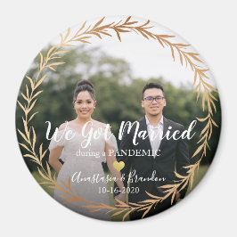 Chic Guld foto gift under pandemikeepsaké Magnet