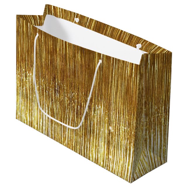 Chic Guld Glam Tinsel Rand jul (Framsidan Vinklad)