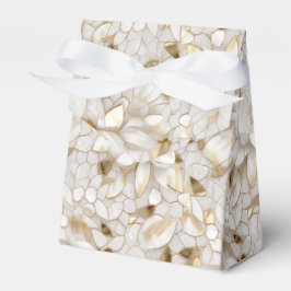 Chic Guld Glam White Lotus Flowers Bröllop Presentaskar