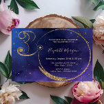 Chic Guld Glitter antal konfetti 30års födelsedag Inbjudningar<br><div class="desc">Guld glitter nummer på en violett bakgrund.</div>