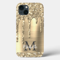 Chic Guld Glitter Driver Monogram Rosa Metall
