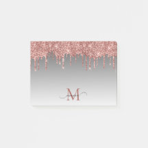 Chic Guld Glitter Monogram Namn Black